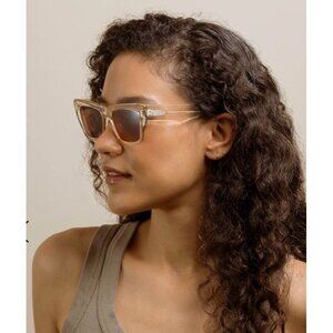 NEW RAEN Marza 53mm Square Sunglasses, Ginger Frames/Teak‎ CR-39 Lenses